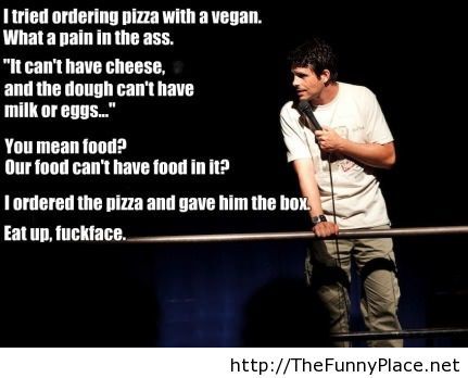 Eating with vegan funny