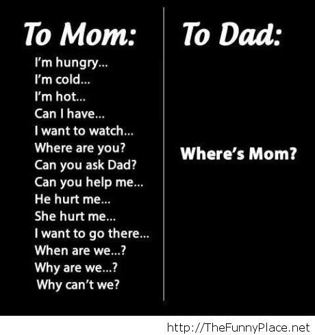 Mom vs dad reality