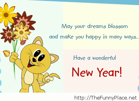 Cute new year image with quote