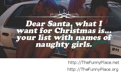 Dear Santa naughty quote