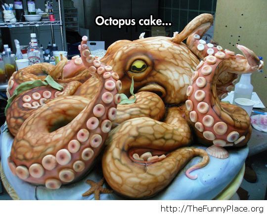 Funny octopus cake