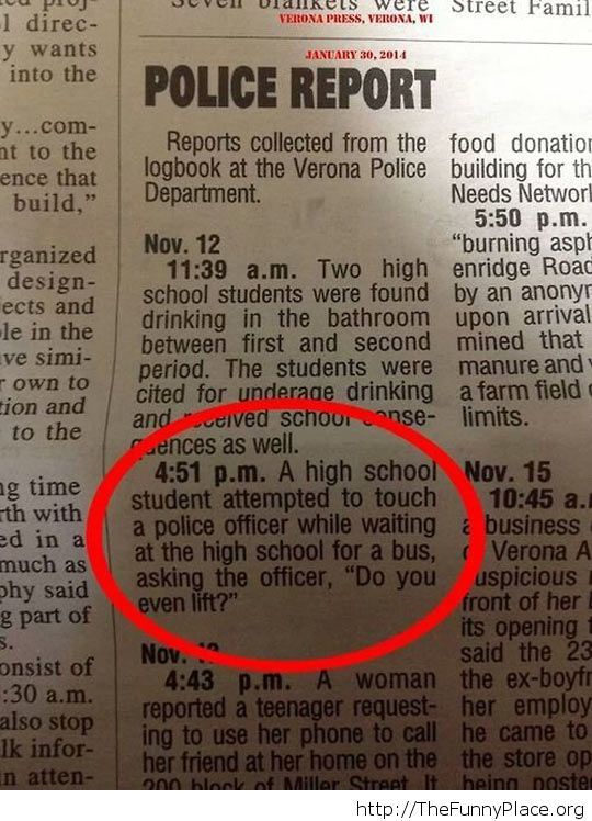 Funny police report