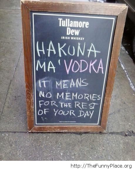 Hakuna ma vodka